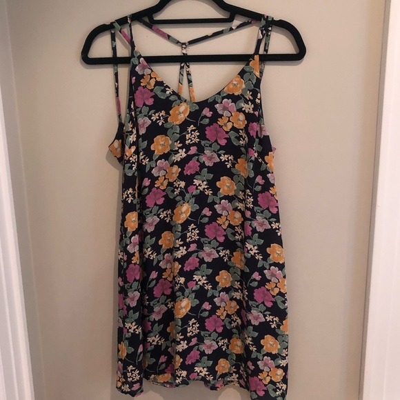 Tobi Blue Flower Sleeveless Dress - Picture 2 of 6
